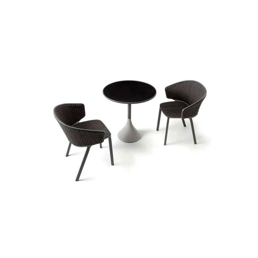 Fotoliu pentru dining round rope Ethimo colectia Pluvia 